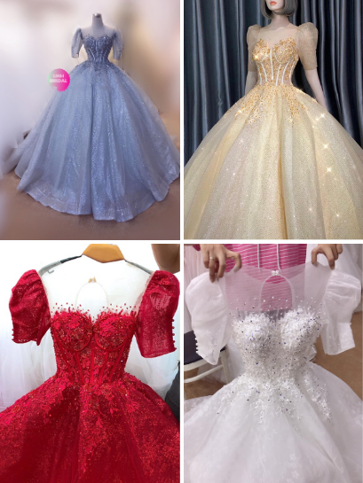 wedding dresses puffy and sparkly
