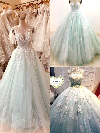 mint green gown for wedding