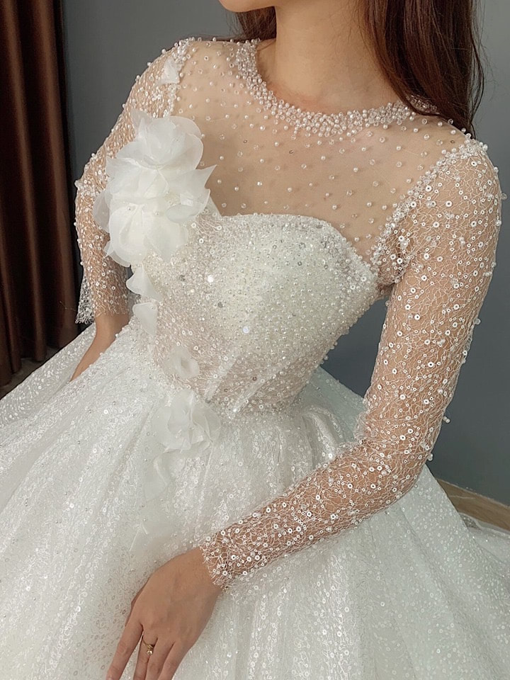 sparkle tulle wedding dress