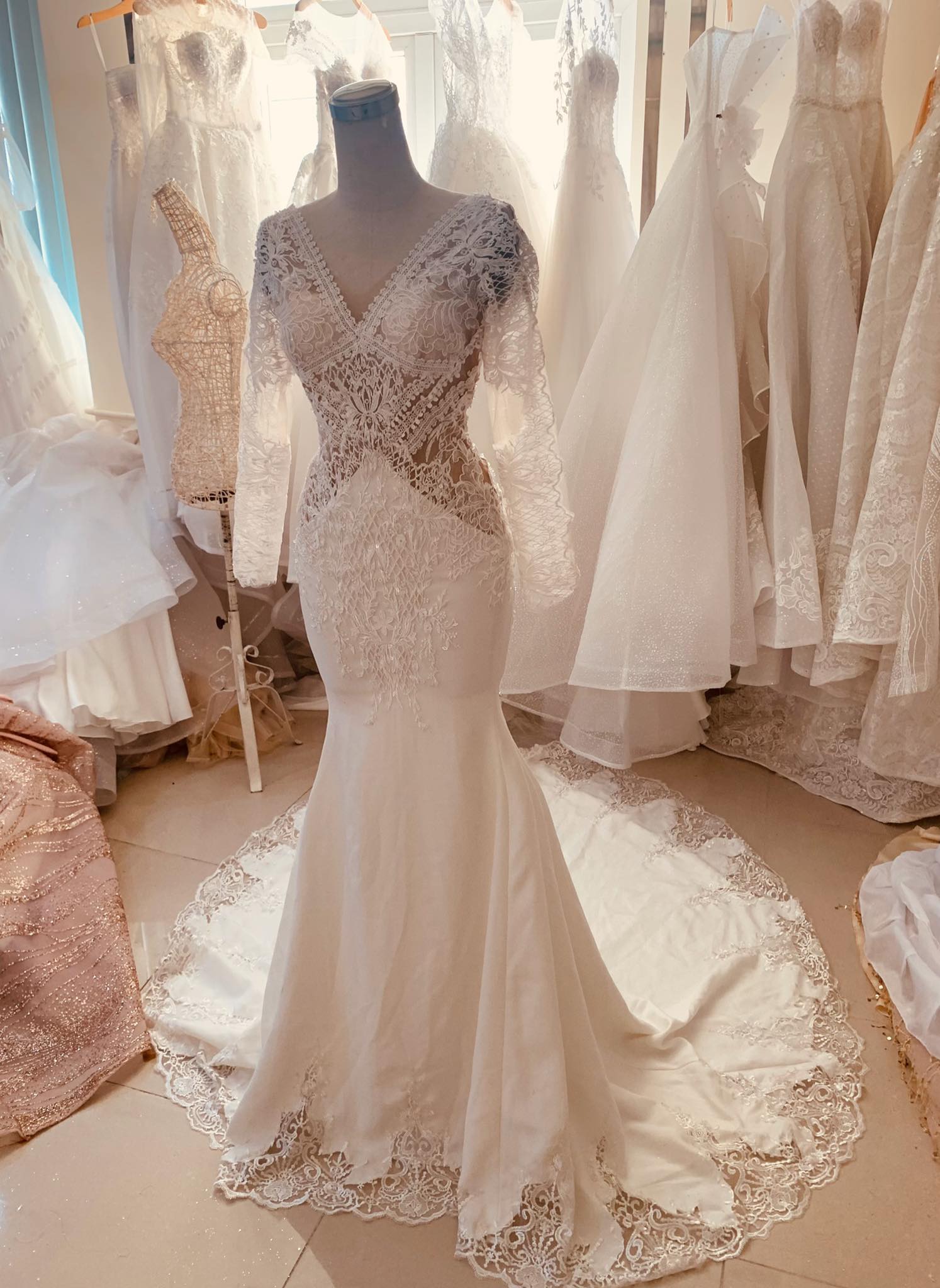 crochet lace wedding dress