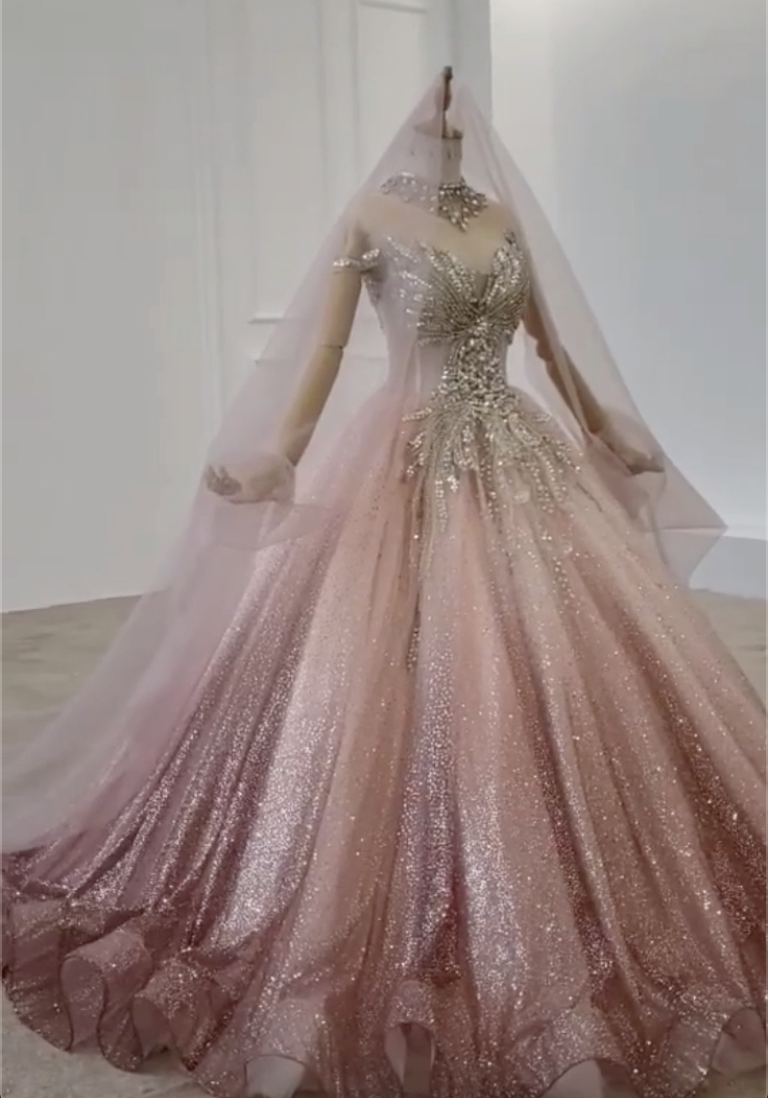 princess glitter sparkle wedding dress