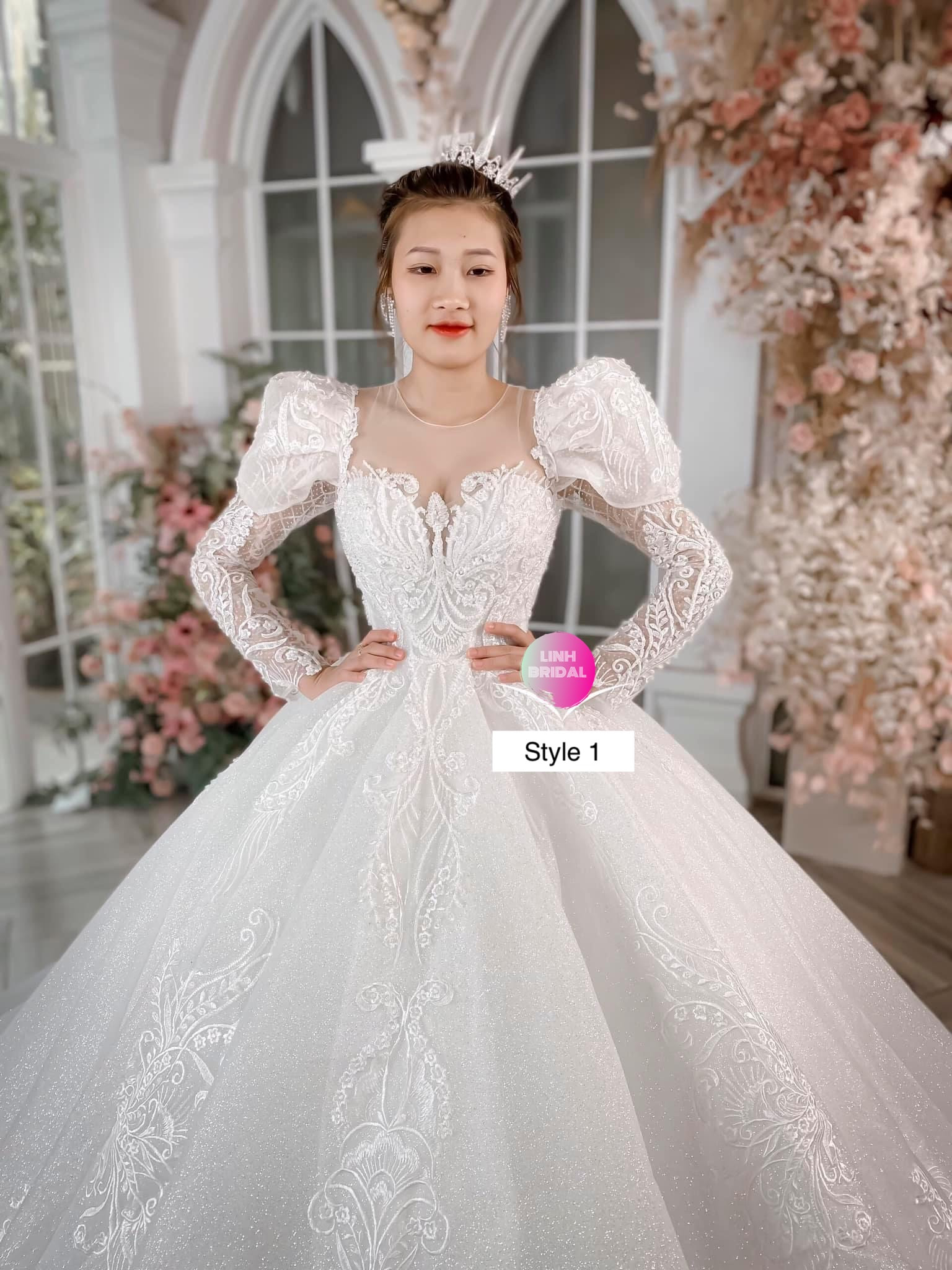 Princess Luxury Wedding Dresses Glitter with Lace –